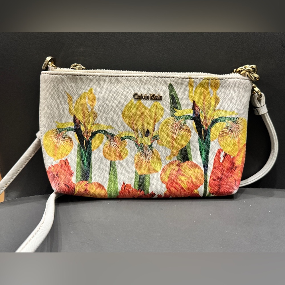 Calvin Klein Floral Print Crossbody Bag